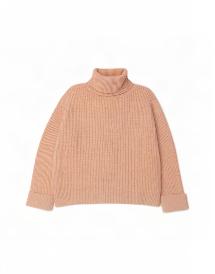 Marks & Spencer Womens Oversized Roll Neck Jumper Sweater UK 16 Large Pink