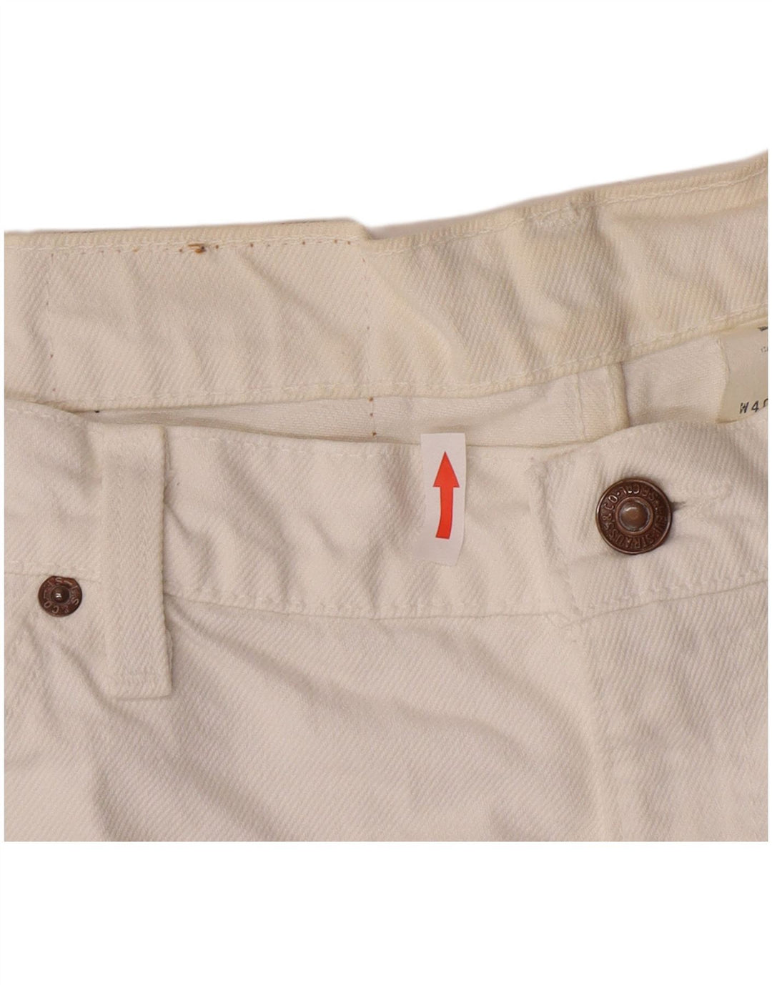 Levi's Mens 550 Denim Shorts W40 XL  White Cotton
