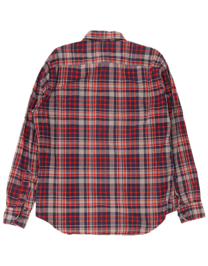 Tommy Hilfiger Mens Regular Fit Shirt Large Blue Check Cotton