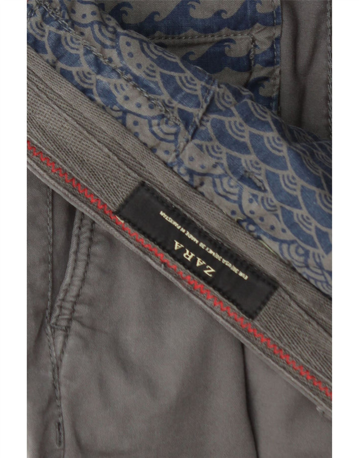 ZARA Mens Slim Chino Trousers EU 38 Small W32 L31 Grey Vintage Zara and Second-Hand Zara from Messina Hembry 