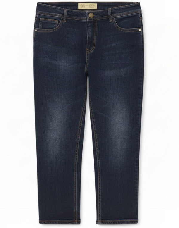 Fat Face Womens Cropped Jeans UK 12 Medium W32 L23 Navy Blue