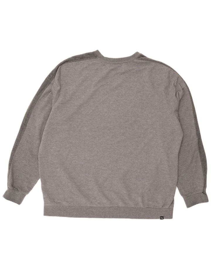 PUMA Mens Graphic Sweatshirt Jumper 2XL Grey Cotton