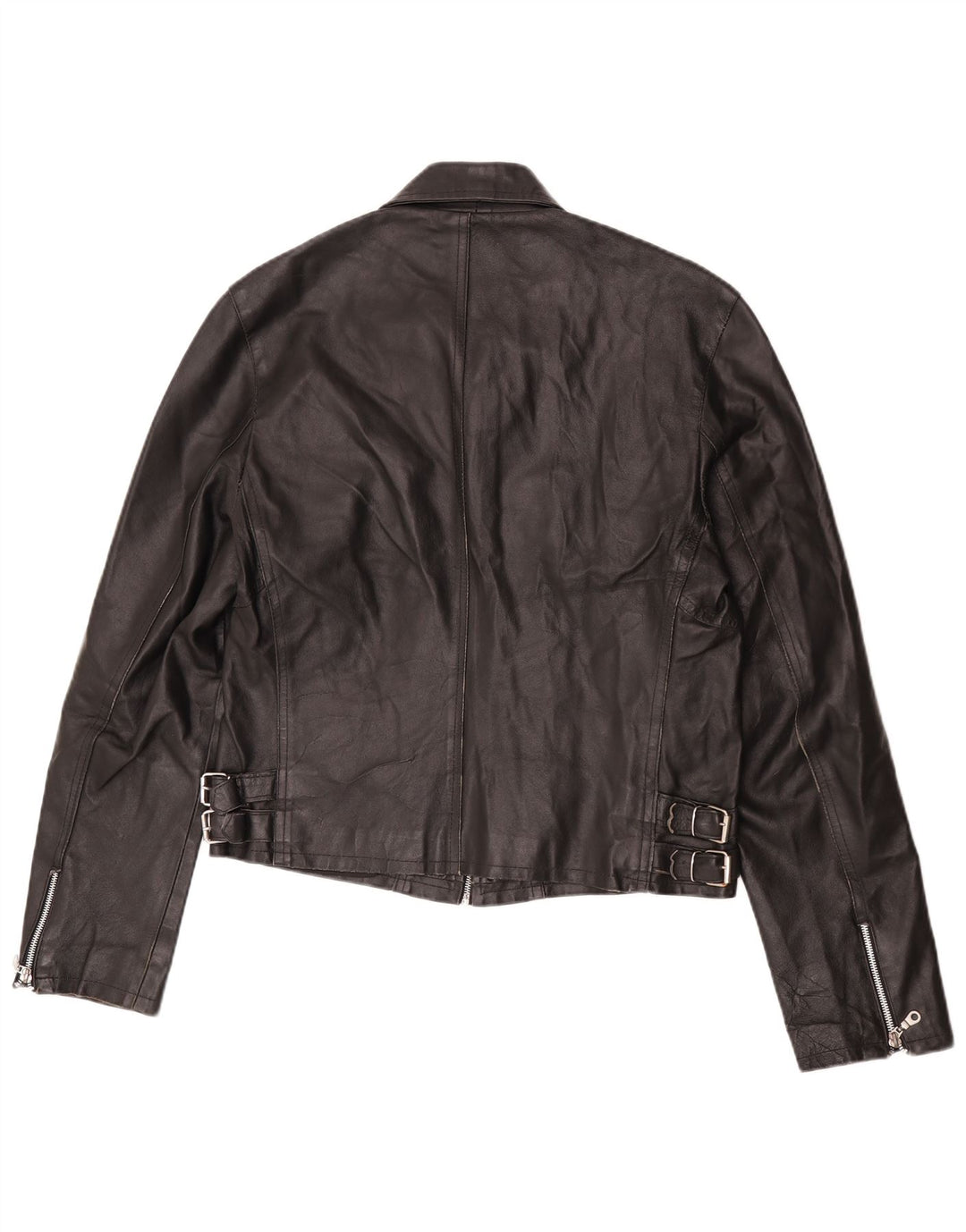 Jaqueta de couro feminina Spectra UK 16 grande preta