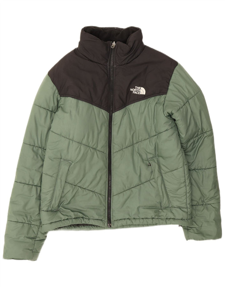 The North Face Chaqueta acolchada para hombre ES 36 Small Verde Colorblock Poliéster