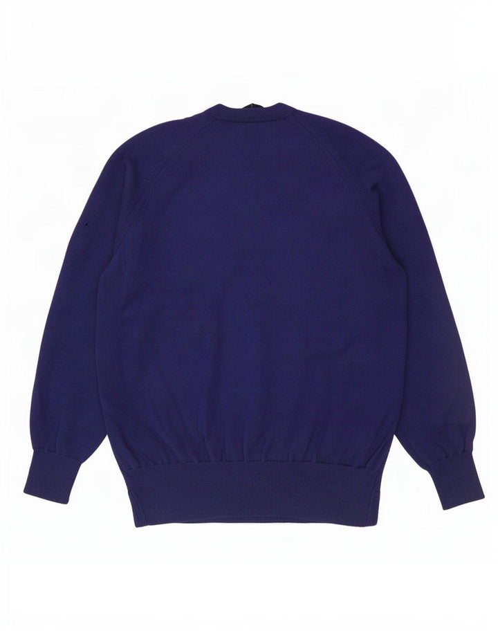 Fred Perry Herren-Pullover mit V-Ausschnitt, große marineblaue Wolle