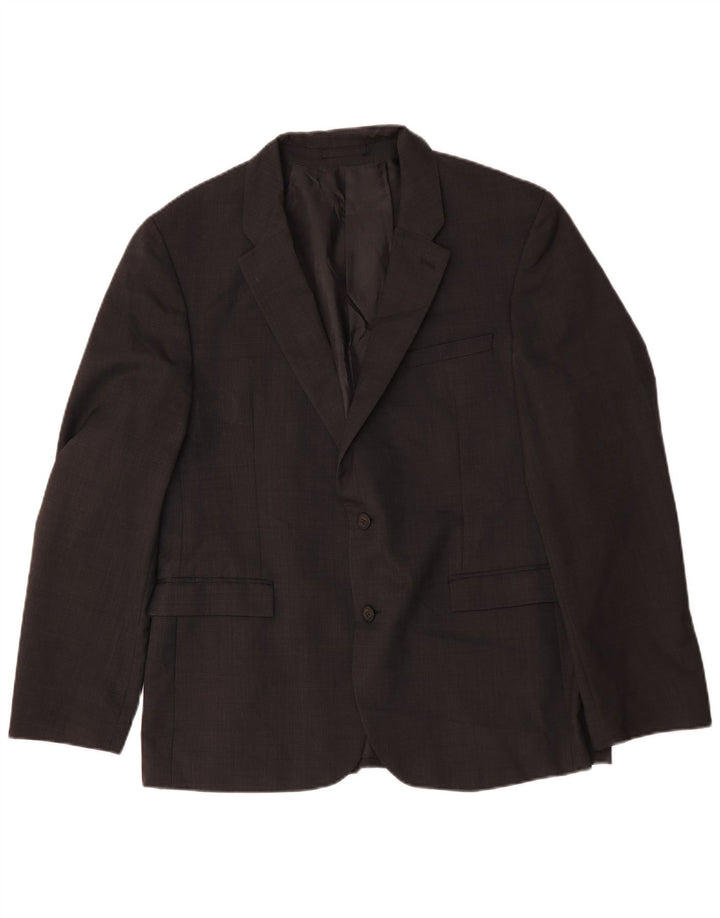 Jachetă pentru bărbați Marks & Spencer Autograph cu 2 nasturi, UK 44 XL, lână neagră