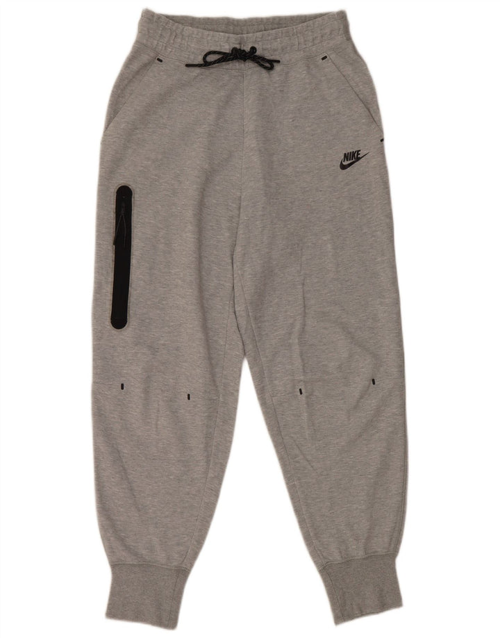NIKE Mens Tracksuit Trousers Joggers Small  Grey Cotton