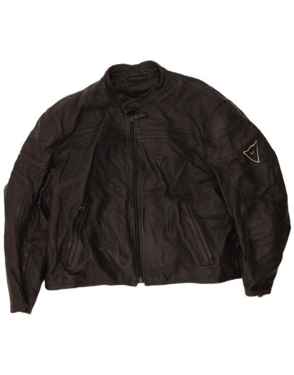Dainese Chaqueta de cuero estilo motorista para hombre UK 42 XL Negro
