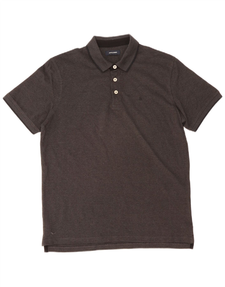 JACK & JONES Herre poloshirt XL Grå Bomuld