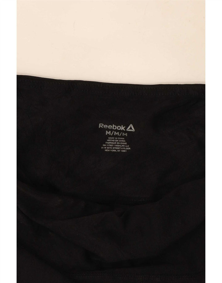 Reebok Womens Graphic Leggings UK 12 Medium Black