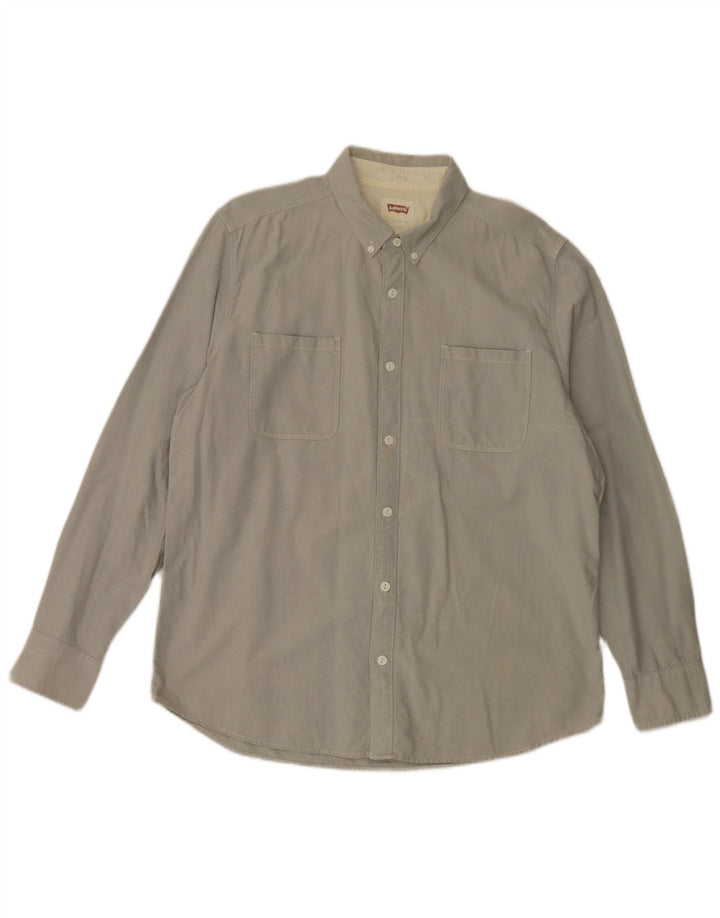 Camicia da uomo Levi's XL in cotone grigio