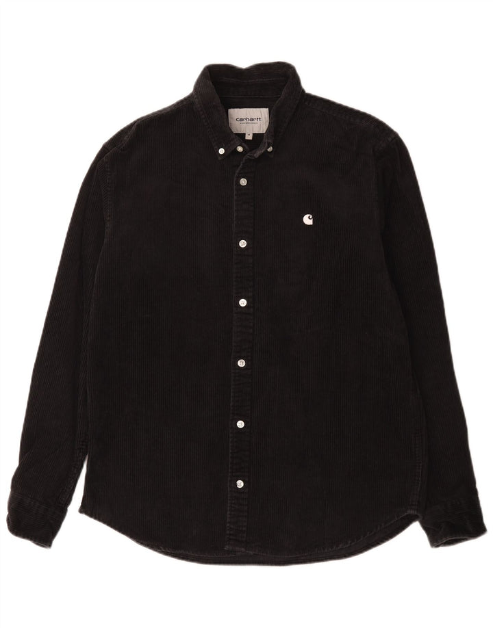 Carhartt Mens Corduroy Shirt Medium Black Cotton
