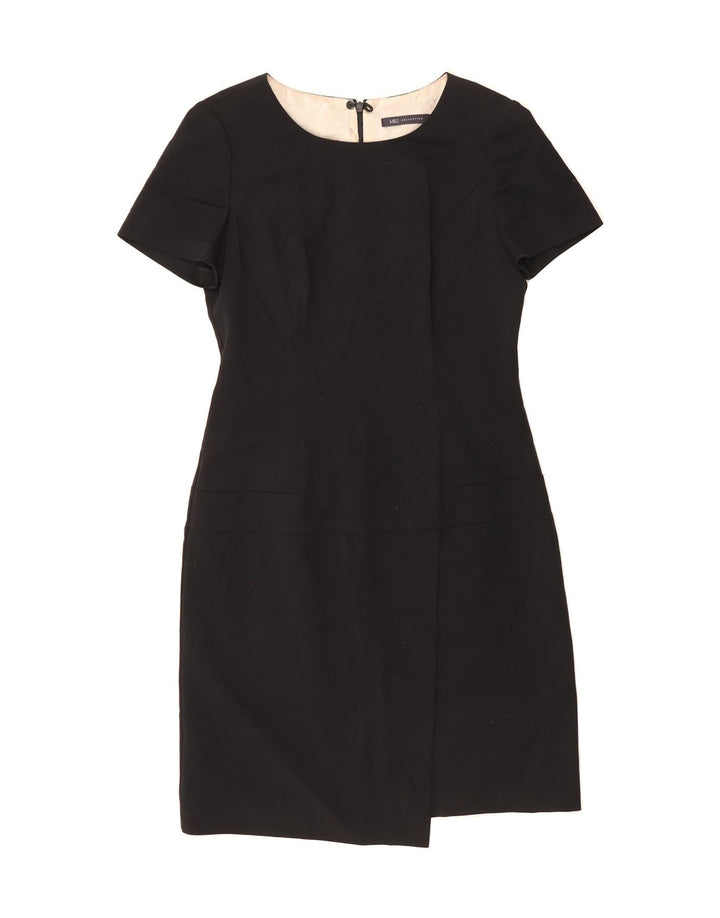 MARKS & SPENCER Womens Sheath Dress UK 10 Small Black Polyester Vintage Marks & Spencer and Second-Hand Marks & Spencer from Messina Hembry 