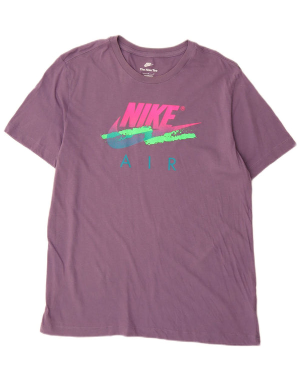 Nike T-shirt graphique pour homme en coton violet Taille L