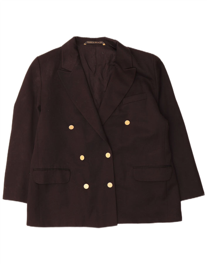 Marks & Spencer Zweireihiger Blazer für Damen, Gr. 16, Schwarz