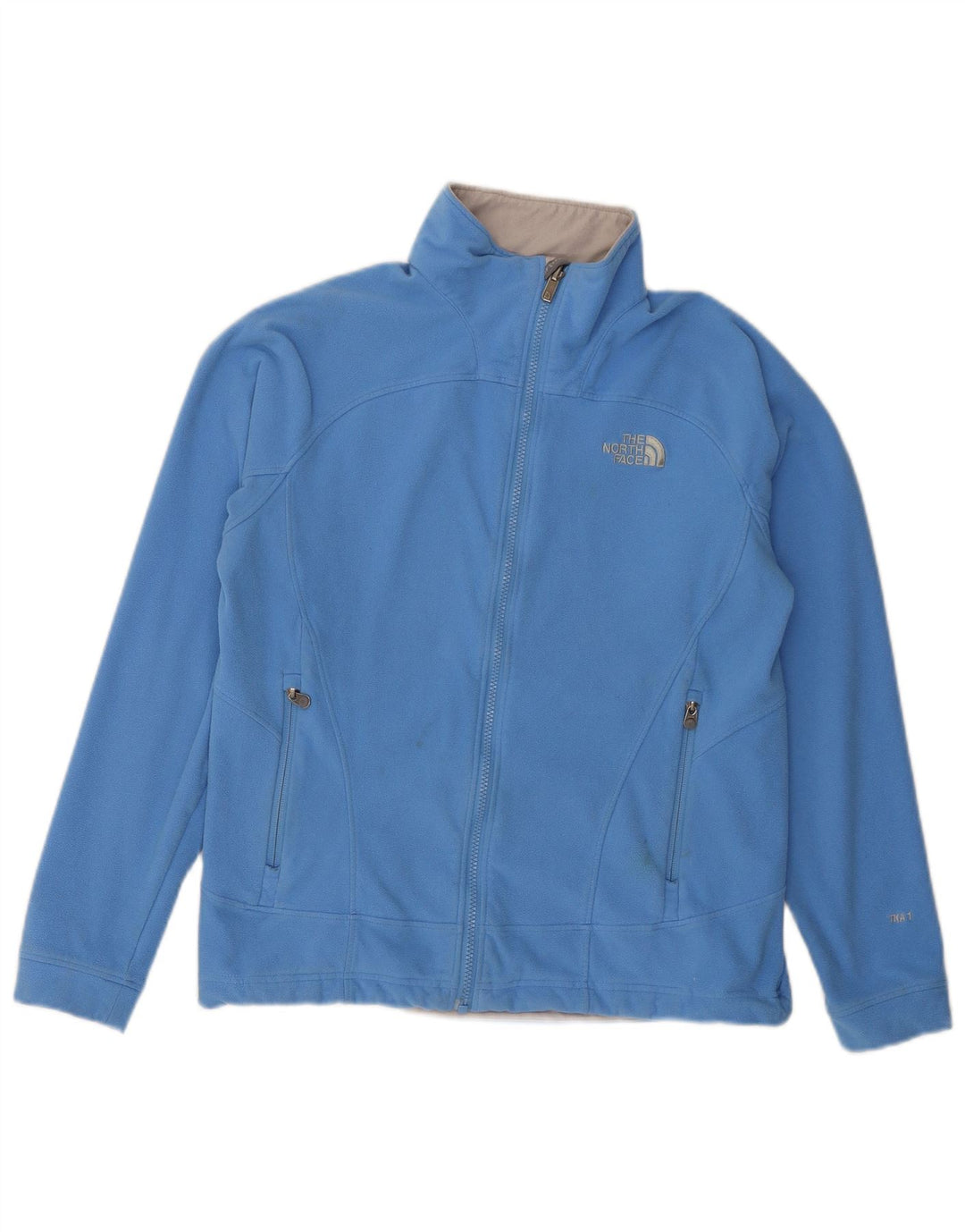 The North Face Womens Fleece Jacket UK 16 Large Blue Polyester
