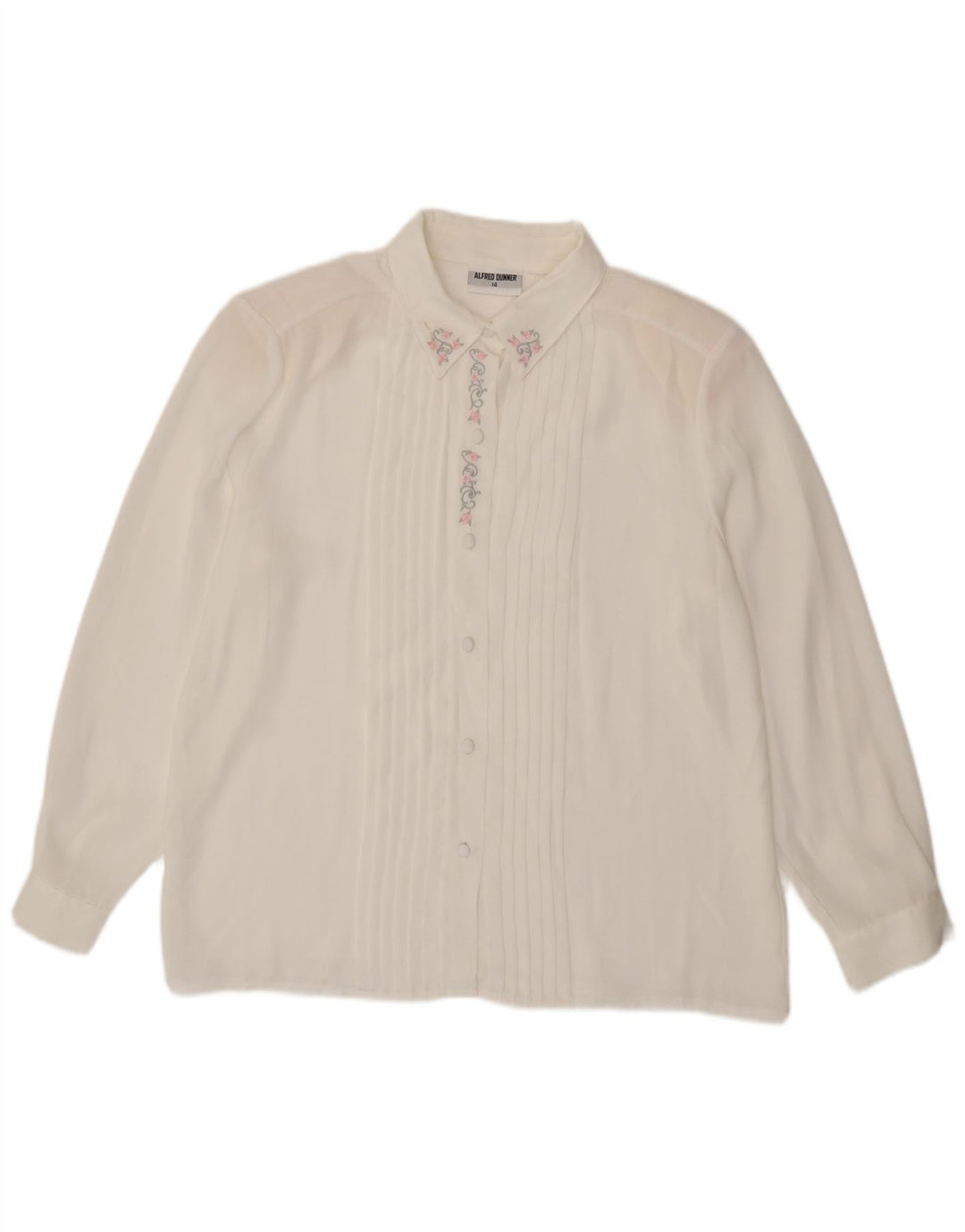 Alfred Dunner Dame Se Through Shirt Bluse UK 14 Large White