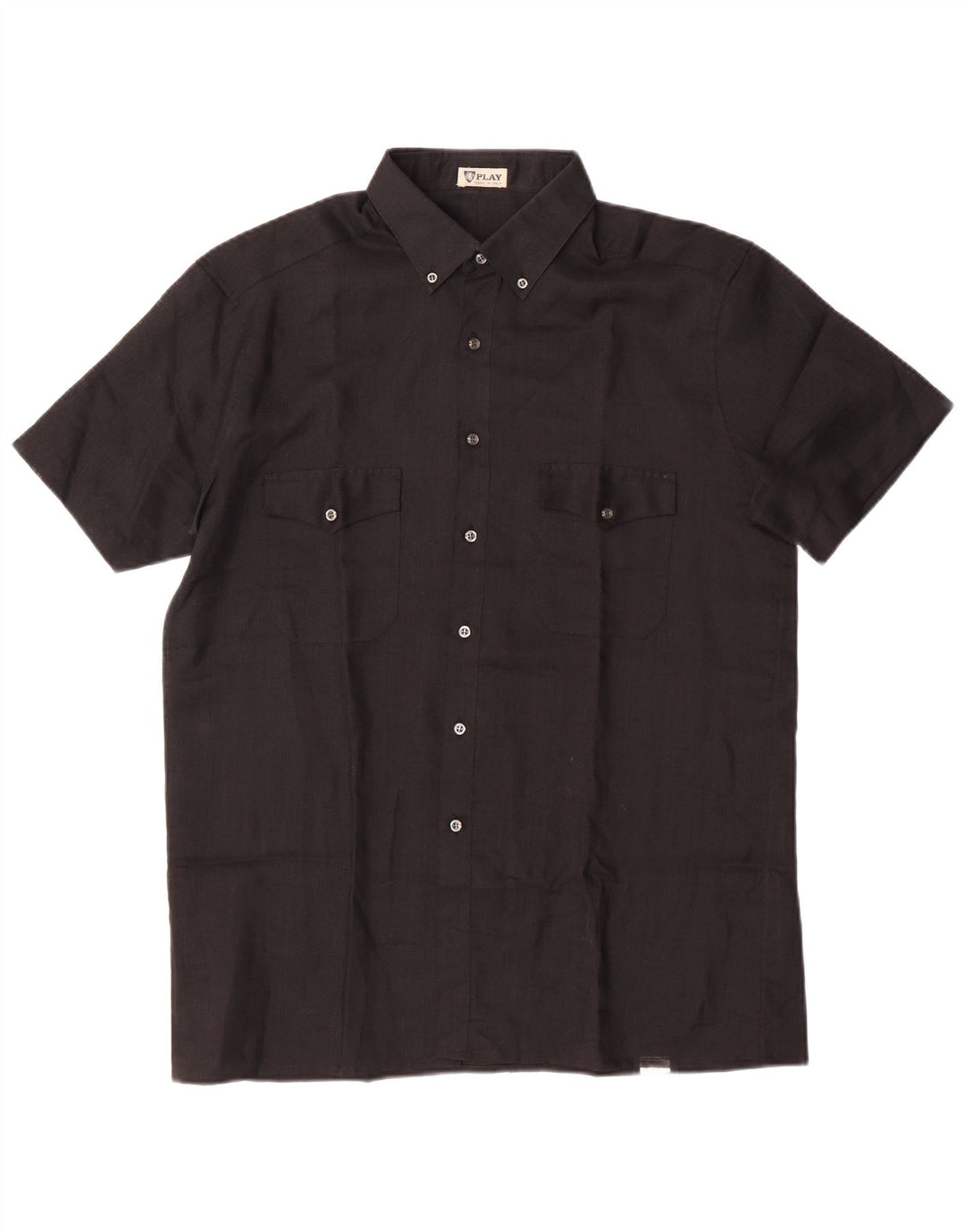 PLAY Camicia trasparente da uomo trasparente taglia 16 41 grande poliestere nero