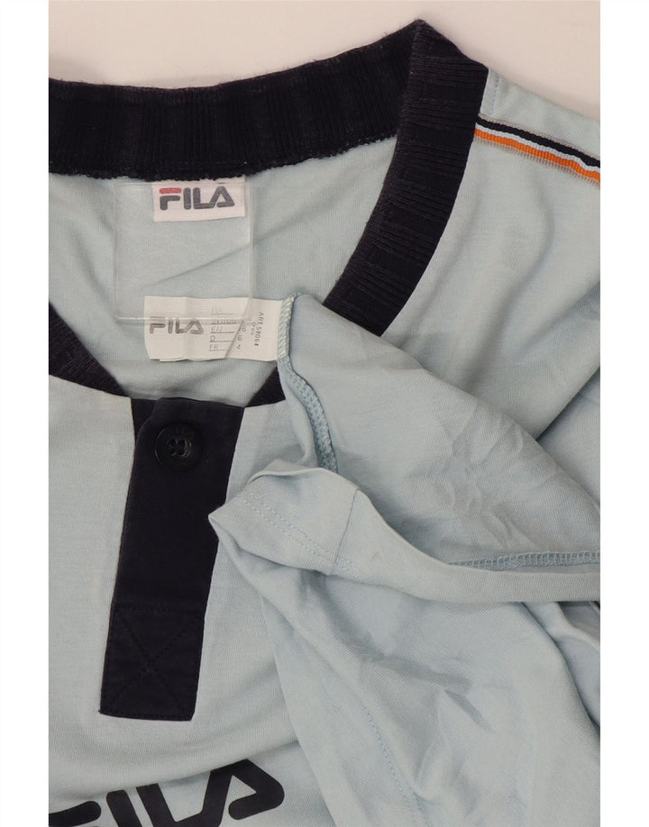 Fila Mens T-Shirt Top Large Blue Cotton