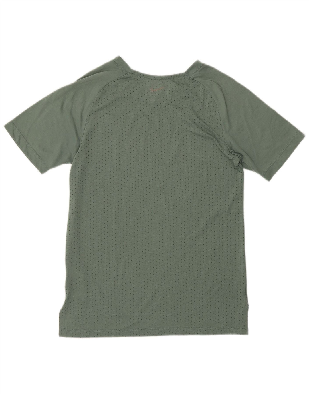 NIKE Womens Dri Fit T-Shirt Top UK 10 Small Green Polyester
