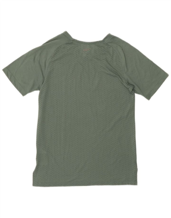 NIKE Womens Dri Fit T-Shirt Top UK 10 Small Green Polyester