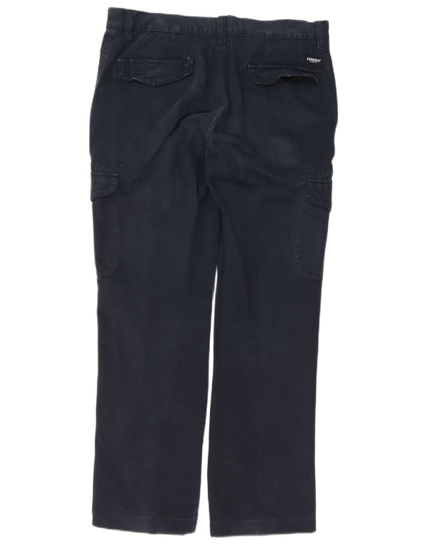 Calça Carrera Masculina Straight Cargo W36 L30 Azul Marinho Algodão