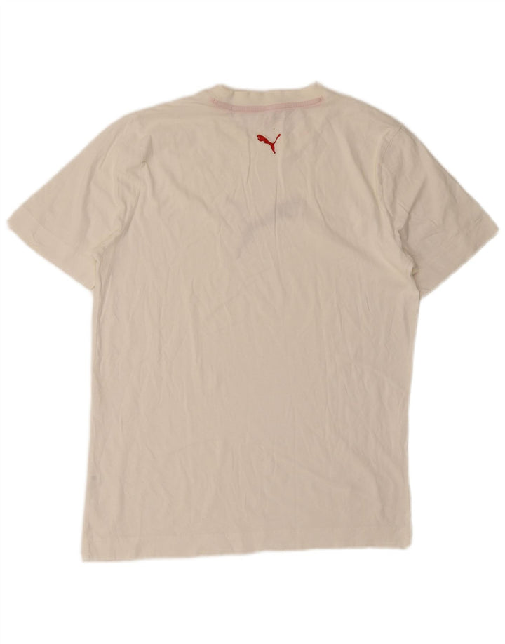 Puma Mens Graphic T-Shirt Top Large White
