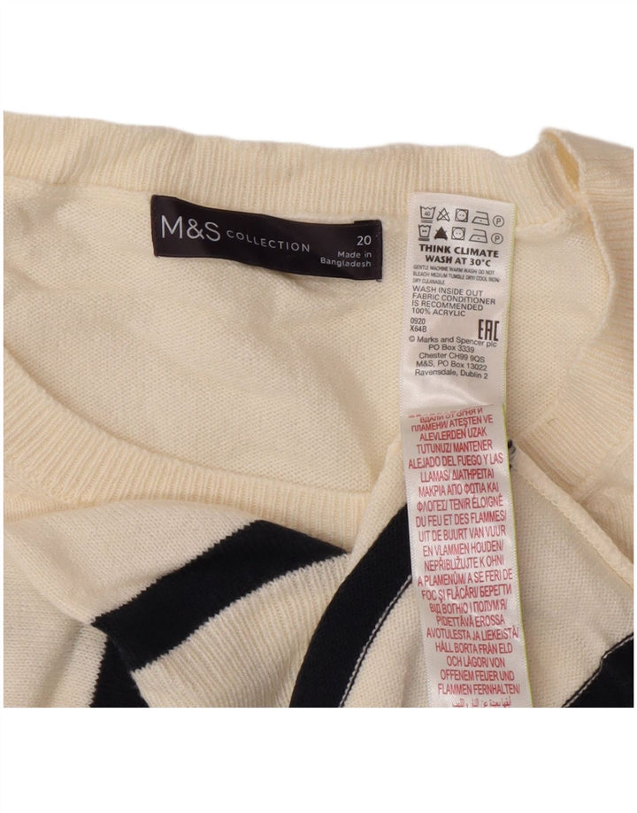 Marks & Spencer Womens Crew Neck Jumper Sweater UK 20 2XL Multicoloured