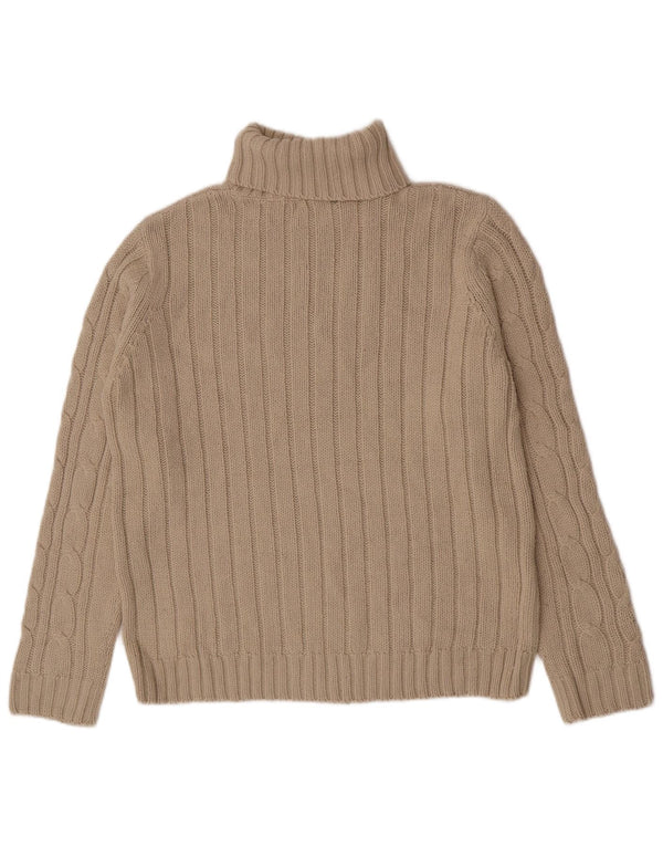 Zara Mens Roll Neck Jumper Sweater Large Beige