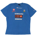 CHAMPION Herren-T-Shirt mit Grafik, groß, aus blauer Baumwolle