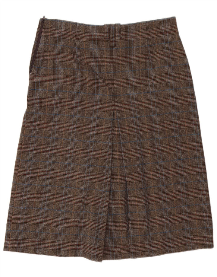 Marlboro Classics Midi-nederdel til kvinder EU 42 Large W32 Brown Houndstooth