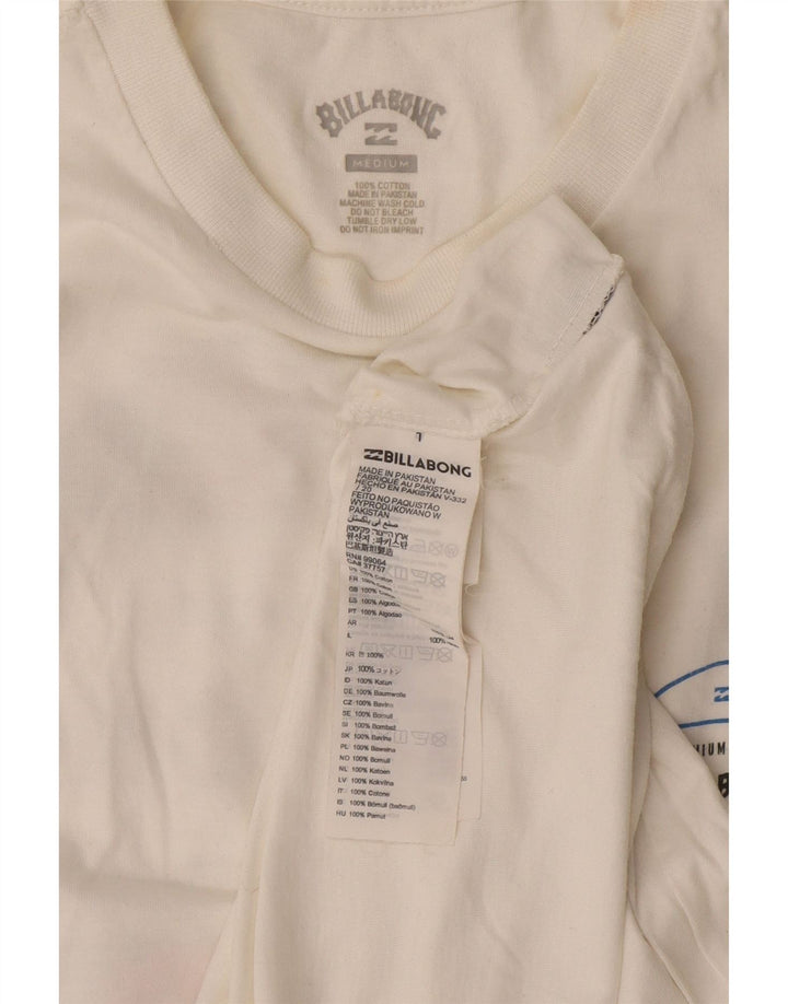 Billabong Mens Graphic T-Shirt Top Medium White Cotton