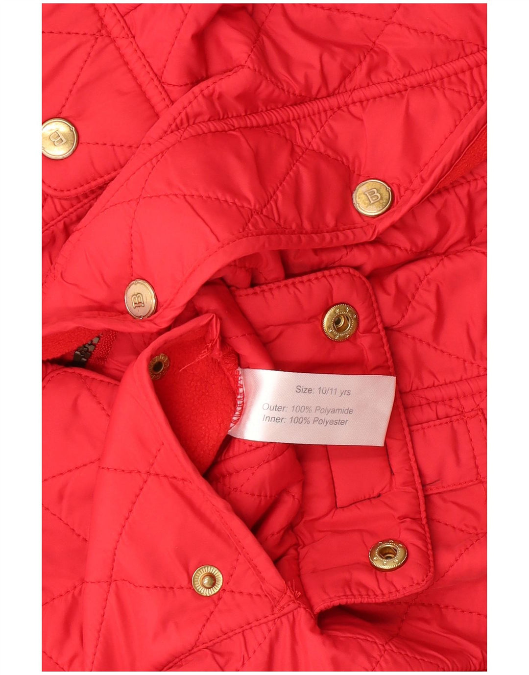 BARBOUR Girls Utility Jacket 10-11 Years Red Polyamide