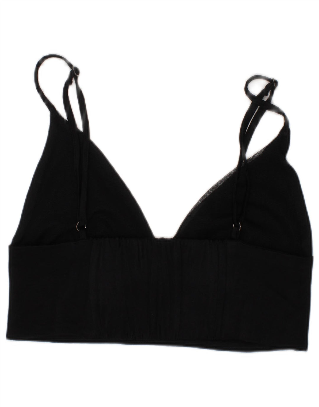 Top corto corto da donna Zara con reggiseno piccolo nero