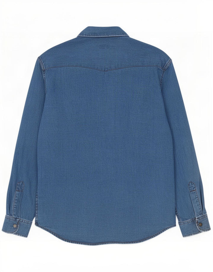 Chemise en jean Carrera pour homme en coton bleu moyen