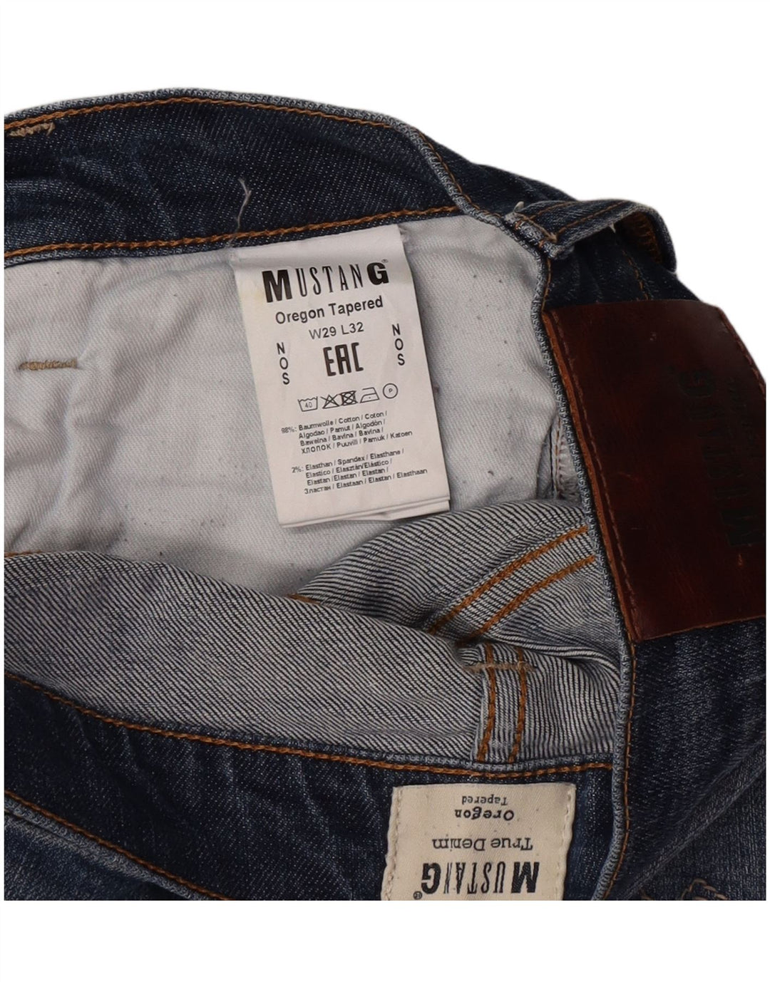 Mustang Womens Slim Jeans W29 L32 Blue Cotton