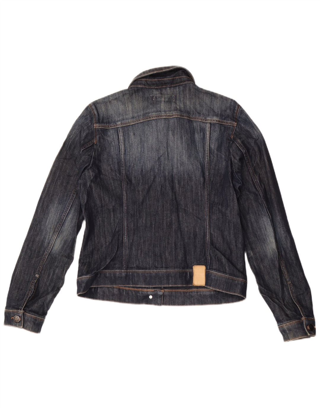 ZARA Womens Crop Denim Jacket UK 18 XL Navy Blue