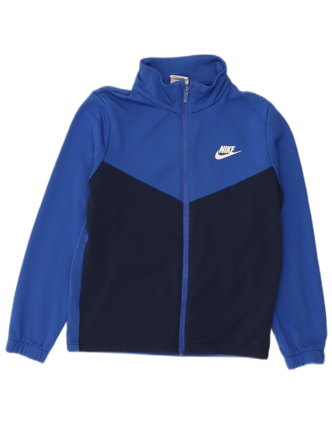 Nike Jungen-Trainingsanzugoberteil mit Grafik, 10–11 Jahre, Mittelblau, Farbblock