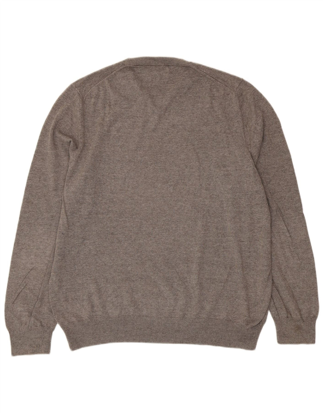 Marks & Spencer Mens Crew Neck Jumper Sweater XL Grey Cotton