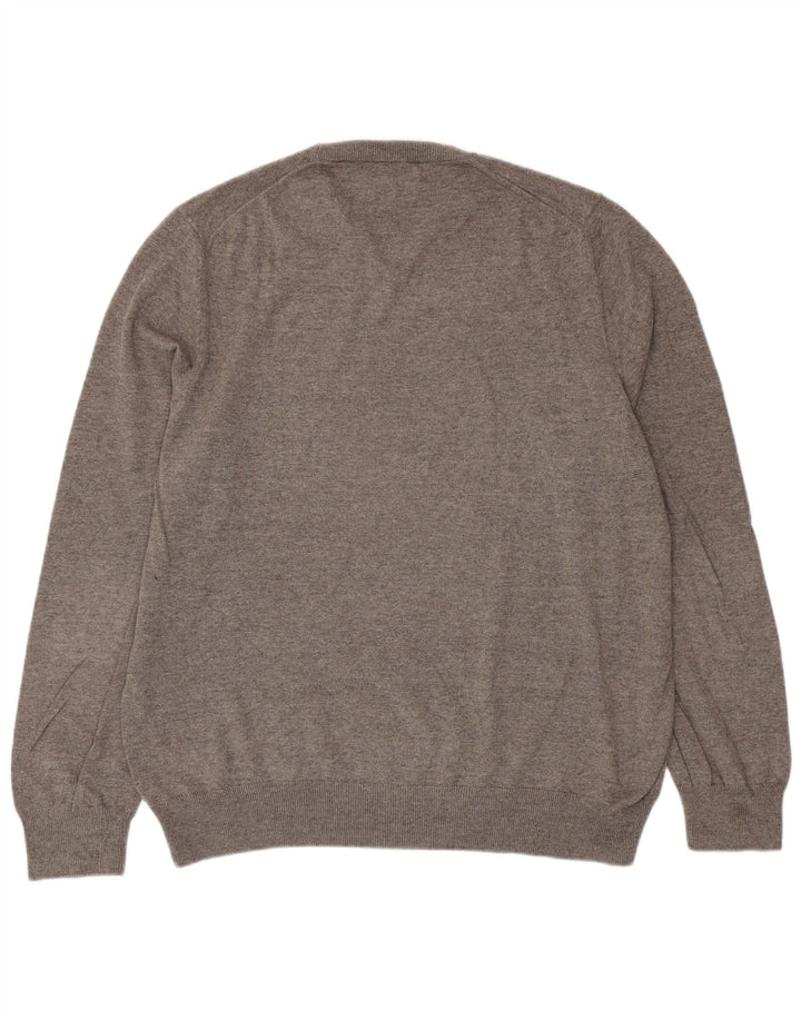 Marks & Spencer Mens Crew Neck Jumper Sweater XL Grey Cotton