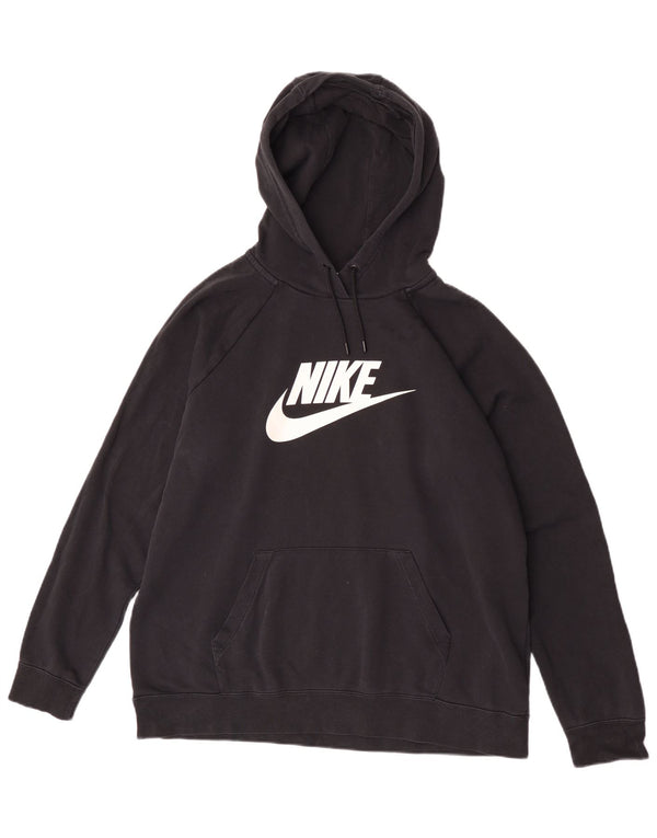 Nike Pull à capuche graphique pour femme UK 18 XL Noir Polyester