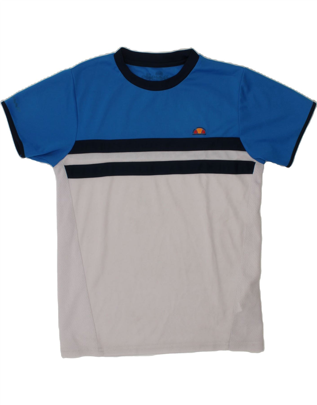 ELLESSE Boys T-Shirt Top 11-12 Years Blue Colourblock Vintage Ellesse and Second-Hand Ellesse from Messina Hembry 
