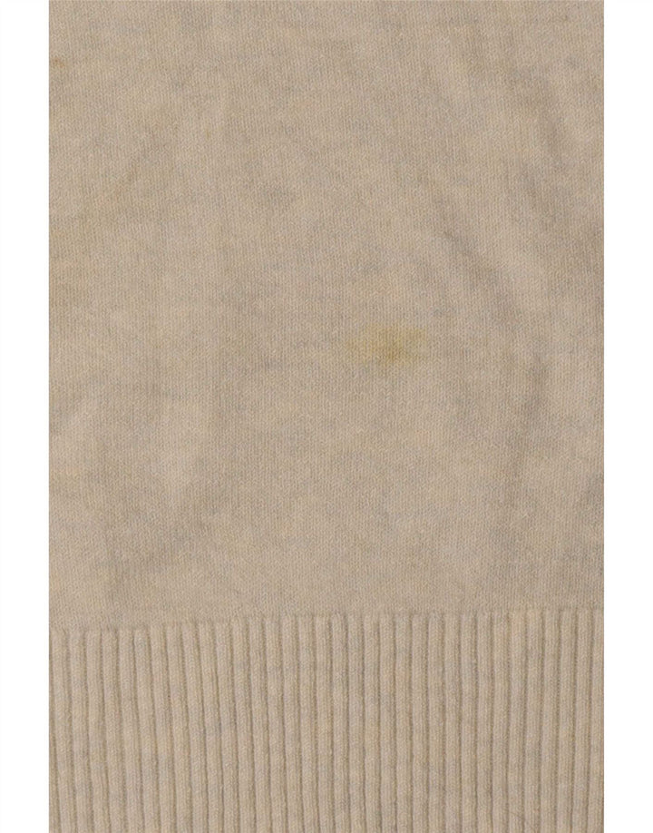 Marks & Spencer Damen-Pullover mit Rundhalsausschnitt, Gr. 14, Mittelbeige