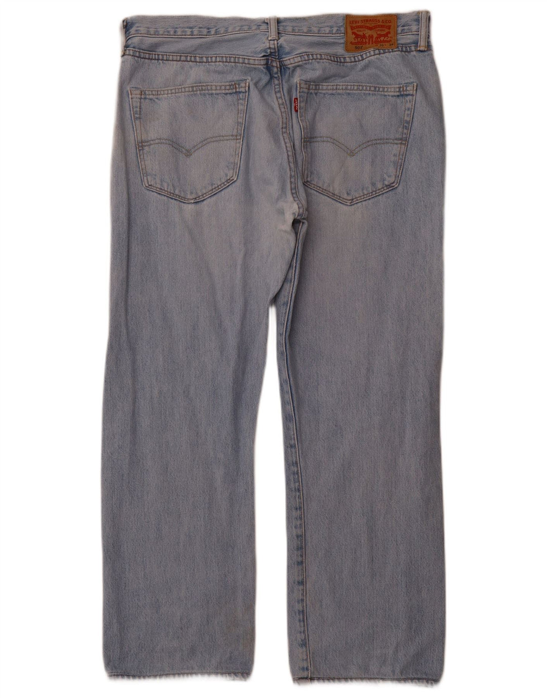 LEVI'S Mens 501 Straight Jeans W36 L27 Blue Cotton