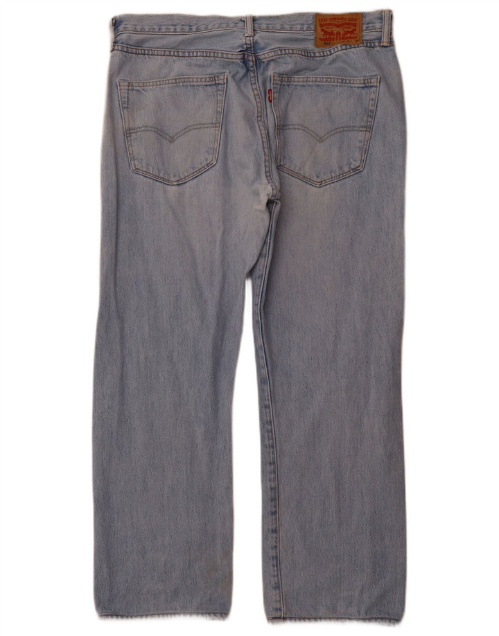 LEVI'S Mens 501 Straight Jeans W36 L27 Blue Cotton