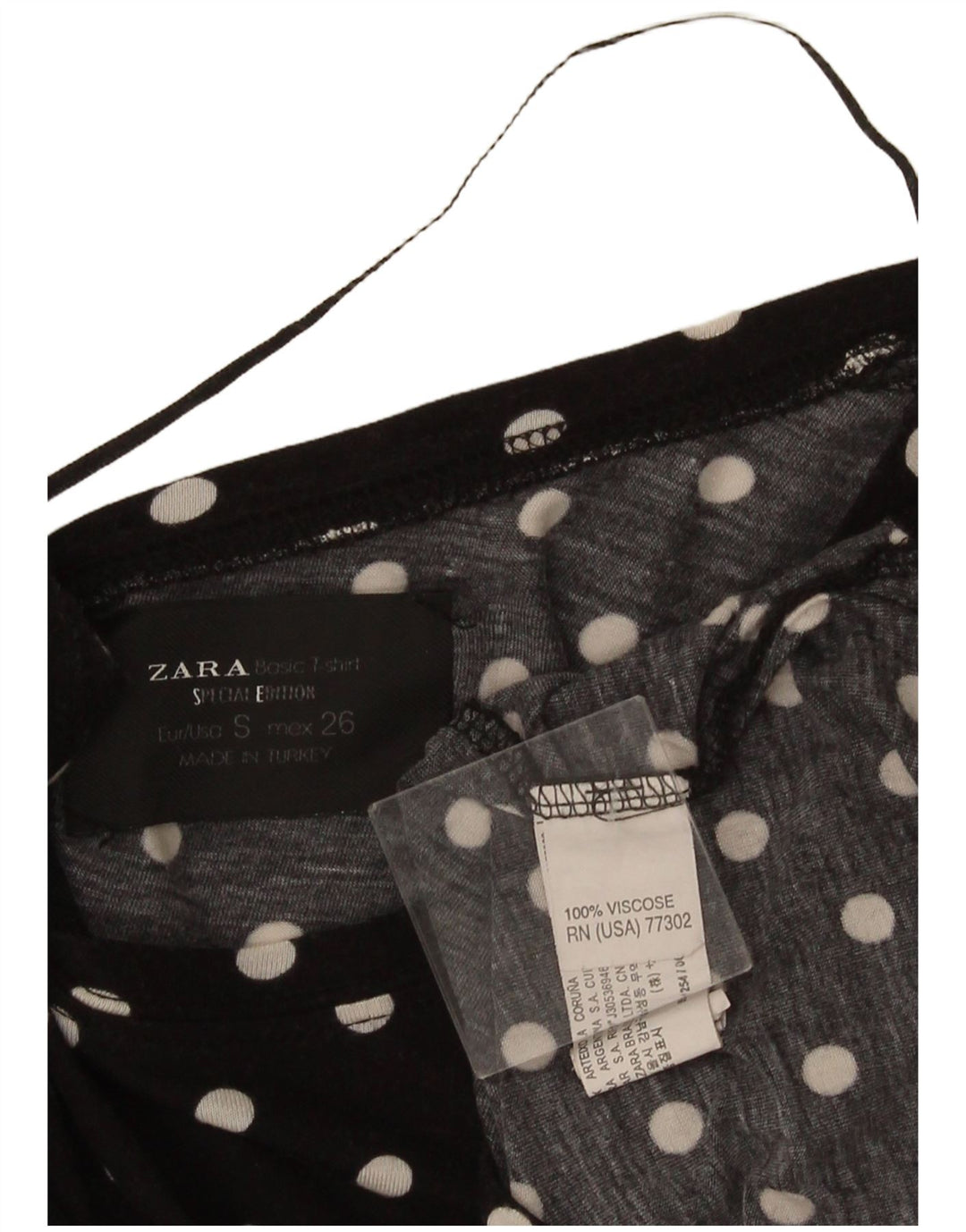 Zara Womens Oversized Cardigan Top UK 10 Small Black Polka Dot Viscose