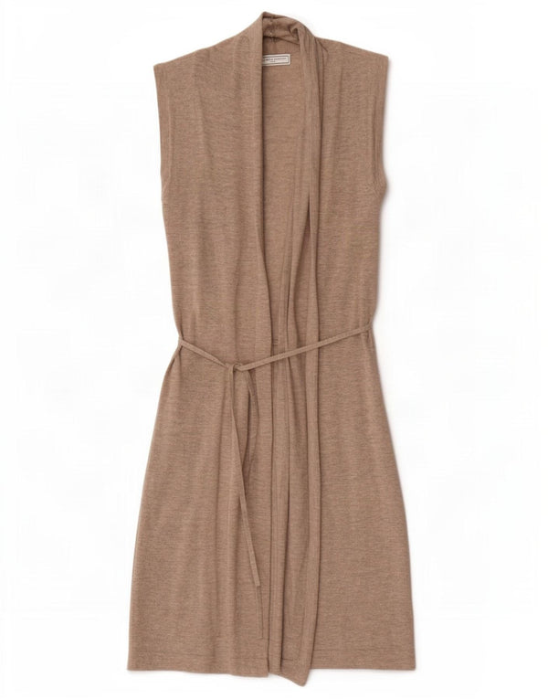 The White Company Womens Longline ærmeløs cardigantrøje UK 4 XS Beige