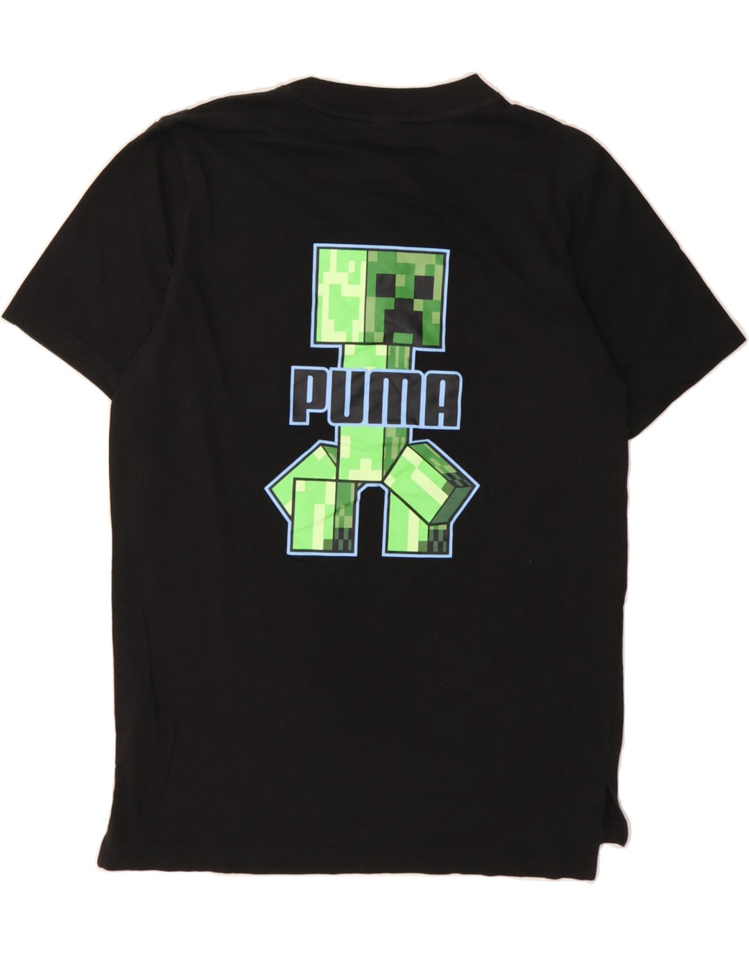PUMA Mens Minecraft Graphic T-Shirt Top Small Black Cotton Vintage Puma and Second-Hand Puma from Messina Hembry 