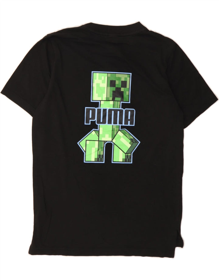 PUMA Mens Minecraft Graphic T-Shirt Top Small Black Cotton Vintage Puma and Second-Hand Puma from Messina Hembry 