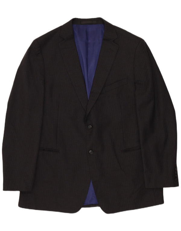 Marks & Spencer Herre lang 2-knaps blazerjakke UK 44 XL Grå nålestribe